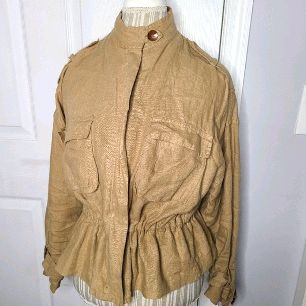 Zara Linen Basic Utility Jacket - image 3